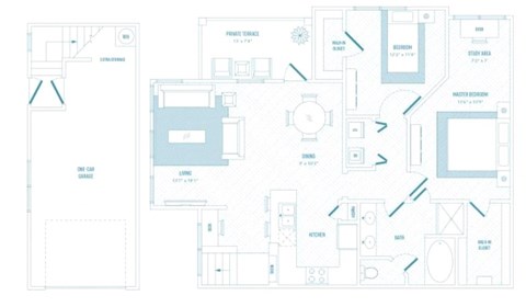 M54 B2 floor plan at Reveal 54, Texas, 78626